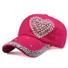 Berets Enfants Fashion Ajustement des strass en forme de coeur Coup taclé PAP CAP CHAPEL