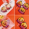 Halloween Lollipop Paper Card Happy Halloween Pumpkin Ghost Lollipop Card Holder Sugar Candy Chocolate Decoration