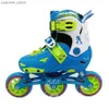 Patins em linha patins crianças 3*90mm de velocidade de velocidade em linha Eur Tamanho 28-39 Racing de rua ajustável Crianças de patinação grátis Patines de treinamento Y240410