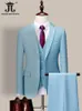 14 Kolor m6xl kurtka nachylona marka Highend Formal Business Suit TreePiece Groom Wedding Sukieanka ślubna Solid 240326