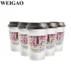 Weigao 24pcs ملصق زجاجة ماء ملصقات حفلة عيد ميلاد يونيكورن الملحقات الورقية قهوة مشروب كوب الزجاجة ملصقات عيد ميلاد 1st