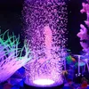 リモート制御された防水性水族館潜水容量水槽タートルタンクエアストーンバブルLEDライトランプRGB 16カラーポンプ装飾