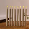 Pack of 4 or 6 Pieces Remote Control Battery Operated Decorative Wedding Candles,25.5 cm/10 inch Long Votive Taper Candle Light