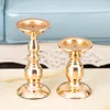 PEANDIM Metal Candle Stand Gold Candle Holder Flowers Vase Wedding Candlestick Table Candelabra For Christmas Home Decoration