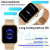 Watches LIGE New Men Smart Watch Sports Bracelet Body Temperature Bluetooth Call Clock AI Voice Assistant Waterproof Smartwatch Women