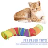 Rainbow Cat Tunnel Pet Tube Invouwbaar speelgoed speelgoed binnen speelgoed voor buitenspeelgoed voor puzzeloefening verbergen training training met bal