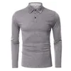 Męskie polo jesienne wysokiej jakości koszulka polo t-polo dla mężczyzn Długie rękawy Downown Slim Fit Mens koszule swobodne designerskie ubrania