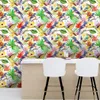 Colorful Birds Peel and Stick Wallpaper Floral Removable Self Adhesive Wall Paper Wall Stickers for Bedroom Living Room Decor