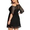 Plus Size Sexig Camisole Dress for Women Clothing Sommar kortärmad Slim Fit Stor överdimensionerad kvinna 240410