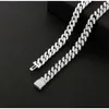 8 mm breedte aangepaste fijne Cubaanse ketting kettingen 925 sterling zilver d kleur moissaniet stenen link ketting