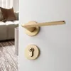 Altın çinko Yatak Odası Sessiz Hırsızlık Önleyici Kapı Kilidi Ev Evrensel Güvenlik Sessiz Kapı Kilitleri Mobilya Donanımı