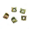 Color Zinc-plated Steel Quartet Floating Nuts M4 M5 M6 M8 M10 M12 Cassette Elastic Enclosure Card Cage Nut Square Snap-In Nut