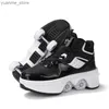 Patins de patins em linha Tamanho 33 34 35-44 Roller de deformação Sapatos de patins ROO DUPLO LINHA DUPLA RODAS SAPAÇÕES ROLOS