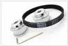 POWGE 30 Teeth 3M Timing Pulley Bore 5/6.35/8/10mm + 225 3M Timing Belt W=9mm 30T 30Teeth 3M Pulley 225-3M Engraving Machine