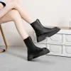 Boots Aiyuqi femmes bottes authentique cuir 2023 Nouvelles bottes d'hiver chaudes Femmes non glissantes British Style Front Zipper Women Bootes