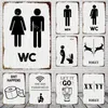 Toiletbord Vintage grappig metalen tinnen teken wc toiletten toiletten Wall Art badkamer toilet toilet muur kunstdecoratie