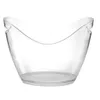 4L Clear Plastic Ice Bucket Party Bar Beer Wine Champagne Cooler Home Kitchen Beverage Drinks Cooling Container