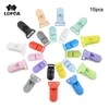 LOFCA 10pcs Clips del ciuccio per bambini 15/20 mm Capezzoli per neonati in plastica Nippli per neonati multipli