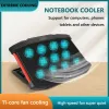 Pads Laptop Cooling Pad 11 Quiet Fans Tablet Radiator Bracket Dual USB LED Display Screen Laptop Cooler Notebook Stand Base