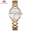 Mujeres de pulsera mini fucas para mujeres relojes impermeables cuarzo de acero inoxidable ladys reloj relogio feminino moda damas