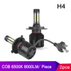 2PCS H4 LED CHEEDIGHT CHOS 3 COB COB PUBS AUTO S2 BALBES DE LAMPE DE CAR S2 72W 8000LM ACCESSOIRES DE CAR