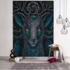 Elk Tapestry Psychedelic Animal Mur suspendu Boho Mur Decor Witchcraft Mystic Home Decor Decor Theet Sheet Yoga Mat 8 Tailles