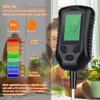 Yieryi nouveau 4 en 1 pH-pH mètre monture humide de la lumière du soleil thermomètre thermomètre jardinefing plantes fleur capteur de sol fleur avec lampe noire