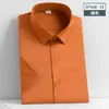 Chemises pour hommes à manches courtes Stretch Couleur continue Couleur Soft Half Shirt Business 5xl Ajustement régulier sans poche avant 240328