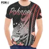 Pohnpei 폴리네시아 문화 부족 섬 복고풍 문신 대형 하라주쿠 3d 인쇄 여름 스트리트웨어 짧은 슬리브 티셔츠 남자