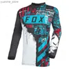 Camicie ciclistiche Tops rapida maglia motocrossa a secco per uomo in discesa BMX Mountain Bike Shirt traspirante RVouei Enduro Jersey Ciclismo Hombre Y240410