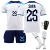 Maglie da calcio 2223 Inghilterra Jersey Kit Football National Football # 9 Kane 19 Mount Training