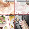 Multi-size Silicone Baking Mat Sheet Extra Large Baking Pad For Rolling Dough Macaroo Pastry Pizza Dough Non-Stick Maker Holder