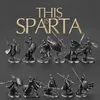 1pcs Древние спартанские римские сплоченные фигурки миниатюры винтажные металлические солдаты модель статуи статуя настольный орнамент подарок