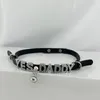 Choker Bell Buckled justerbar läder strass anpassade bokstäver sissy krage sexigt slavnamn chocker halsband cosplay smycken gåva