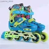 Inline Roller Skates Premium Kids 4 wheels Inline Skates patines Children Slalom Sports Sneaker Shoes Size Adjustable 68mm 70mm FSK Slalom PU wheel Y240410