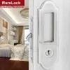 Sliding Door Lock Silver Golden for Office Bathroom Accessory Door Hardware DIY Rarelock MS420 C