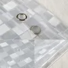 防水バスカーテンプラスチックPVCシャワーカーテン透明なクリアバスルームアンチカビ半透明のバスカーテン付きフック付き