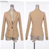 Costumes de femmes Blazers Peonfly Fashion Femmes Blazer 2020 Office décontracté Lady Work Pockets Vestes Coat Slim Style coréen Solie Femmes Blazer Femme Veste C240410