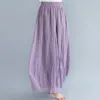 Calça feminina perna larga calça longa coleção elegante Casual Culottes Saia de cintura alta para todos os dias