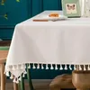 Panno da tavolo moderno semplice tovaglia a quadri di cotone pastorale in cotone da pranzo in pizzo da tè da tè da tè da tè