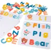 Diikamiiok Wooden Spelling Word PUZZZA Game per bambini giocattoli educativi per bambini ALPHABET ALPHABET APPRENDIMENTO APPOSTAZIONI DI SCRITTURA Abilità di scrittura