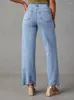 Jeans féminins Benuynffy Mid Taion Bélas lavé Boyfriend Streetwear Vintage Loose Loose Ligne Maman Mom Pantalon Denim Femme