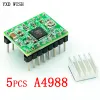 5PCS A4988 Stepstick Stepper Driver + radiator do Reprap 3D części drukarki Red Stepper Silnik z cieplną akcesorią