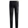 Men's Jeans designer Autumn New Korean Elastic Slim Fit Ft Quality European Black FUUA 5M7K