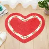 Tapijten hartvormige tapijtmat douche absorberende liefde pluche vloer woonkamer slaapkamer decoratieve matten huis textielbenodigdheden