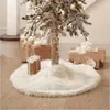 Gonna d'albero di Natale da 78 cm Bianco di neve Flake lungo peluche di natale per un tappetino da pavimento della gonna per alberi da piano