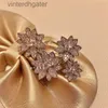 High End Vancefe Brand Designer Rings for Women V Lotus Pure Silver 925 Silver Full Diamond Ring with Platinum Style Simple Senior Brand Logo Designer Jewelry