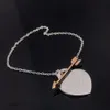 Designer Tiffanybracelet Bracelet Jóia de Luxúria Pulseira de Mulher 925 T Família Mesma Pulparete de Arrow Double T uma Piercocante de Piercing de Coração de Arrow OT Fivela