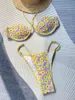 Dames badkleding sexy underwire bikini set 2024 halter zwempak vrouwen biquini push omhoog strandkleding badpak Braziliaans