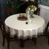 PU Material New Chinese Advanced Tablecloth Waterproof And Oil-proof Wash-free New Large Round Table Table cloth Tea Table Mat